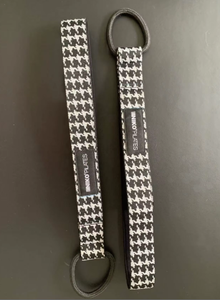 Correas Dobles para Pilates, Equipo para Reformer, Accesorios de Yoga, Telas para Estudios, Nylon Houndstooth <span class=keywords><strong>INIKO</strong></span>, Negro y Blanco - Product Image 2