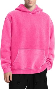 Sweat-shirts à capuche surdimensionnés à épaules tombantes en molleton 100% coton délavé à l'acide, poids lourd, unisexe, en gros, personnalisés pour hommes - Product Image 5