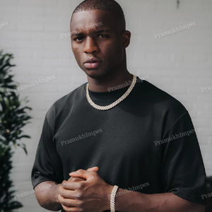 925 argent Sterling plaqué or jaune VVS Moissanite diamant Hip Hop style rappeur entièrement glacé personnalisé Miami chaîne à maillons cubains - Product Image 5