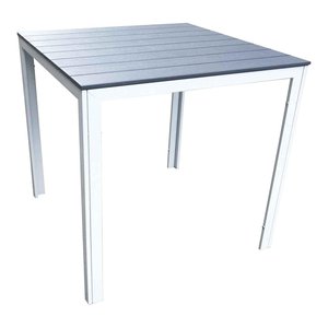 โต๊ะเหล็กกลางแจ้งแบบตั้งพื้น Amicasa MILANO ขนาด 78x78 ซม. สีขาวแอนทราไซต์ เฟอร์นิเจอร์สำหรับลานบ้าน - Product Image 1