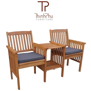 Ensemble de meubles en bois écologique de style européen moderne personnalisé Banc de jardin extérieur Canapé pour salon Bancs de patio - Product Image 3