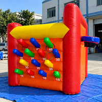 Jeu gonflable commercial interactif de lancer d'anneaux, de fléchettes et de basket-ball, direct usine, pour la location d'événements et de fêtes