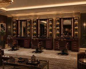 Estación de Peluquería Moderna de Lujo en MDF con Espejo LED, Lavabo y Gabinete de Almacenamiento, Muebles de Salón Personalizados, Fábrica en Turquía - Product Image 4