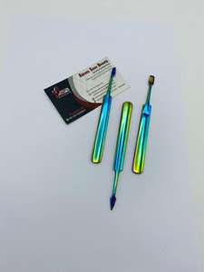 Venta al por mayor de acero inoxidable Arco Iris multicolor de doble cara removedor de esmalte de Gel manicura uñas empujador de cutículas herramientas de arte de uñas - Product Image 6