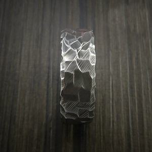 แหวนแต่งงานเหล็กดามัสกัสสำหรับผู้ชายทำด้วยมือแหวนหมั้นใช้ได้ทั้งชายและหญิงโดยผู้ผลิตมีดเครื่องมือกำหนดแหล่งพลังงานเอง - Product Image 3