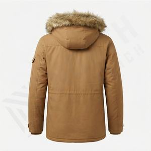 Vestes parka à capuche pour hommes de qualité supérieure personnalisées, vêtements d'extérieur confortables, valeur compétitive, tissu polaire, hiver, thermique, chaud - Product Image 2