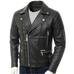 Abrigos de Cuero PU de Alta Calidad para Hombre, Chaqueta de Cuero para Hombre, Otoño Invierno, Estilo Casual, Cuello Alto, Chaqueta de Motociclista - Product Image 1
