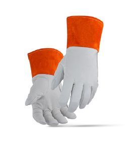 Guantes de soldadura de cuero de vaca TIG Split guantes de soldadura TIG DE SEGURIDAD Industrial calidad resistente al calor largo - Product Image 5
