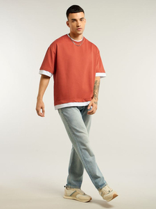 Lettre personnalisée Logo Streetwear sérigraphie lavage à l'acide rétro culture t-shirt 100% coton t-shirts graphiques poids lourd peigné - Product Image 5