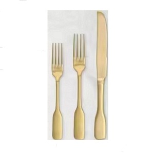 Couverts plaqués argent au design antique, ensemble de couverts en acier inoxydable avec miroir - Product Image 2