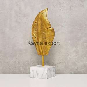 Escultura de hoja Bohemia moderna Artesanía de aluminio hecha a mano Producto al por mayor - Product Image 2