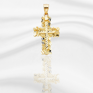 Pendentif croix latine unisexe pendentif en alliage de cuivre plaqué or personnalisé accessoire de bijoux de mode logo personnalisé-symbole chrétien pour femmes hommes - Product Image 4