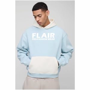 Pull à capuche en coton biologique 100% pour hommes Sweat-shirt à capuche perlé à motif solide - Product Image 3