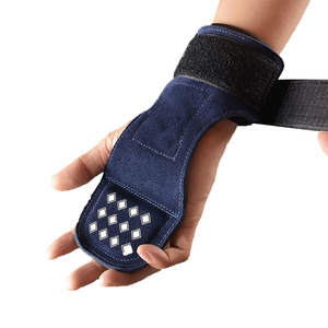 Sangles de poignet en néoprène Power Grip pour l'haltérophilie Gants de traction respirants avec protecteur de paume en cuir Sued pour Deadlifts - Product Image 2