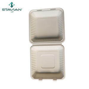 Vajilla desechable ecológica 100% biodegradable-Calidad de Concha a base de plantas Nuevo Top Apto para microondas 9x9 pulgadas - Product Image 4