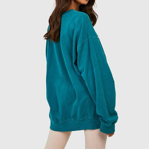 2025 otoño ropa de moda de gran tamaño para mujer manga larga cuello redondo Casual pulóver Top sudadera de gran tamaño - Product Image 2