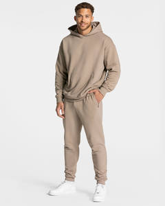 Sweat-shirt à capuche et pantalon de survêtement moka délavé à l'acide avec logo personnalisé Vêtements de gym et de sport en molleton de coton Survêtements pour hommes Pantalons et pantalons pour hommes - Product Image 1