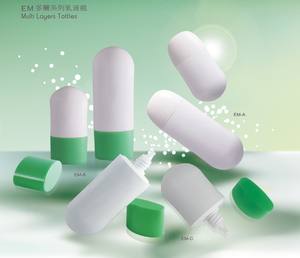 EM ชุดขวดพลาสติก ABS 30มล./50มล. ฝาเกลียวออกแบบโลโก้ได้ตามต้องการบรรจุภัณฑ์เครื่องสำอาง PP สำหรับแชมพูน้ำมันหอมระเหย - Product Image 1