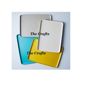 Bulk Wooden <b>Tea</b> And Coffee Serving <b>Tray</b> With Stainless Steel Handles Set Of Two Oval Shape Kitchenware Dessert <b>Tray</b> - Product Image 4