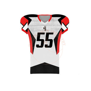 Uniforme de Fútbol Americano Personalizado al por Mayor, 100% Poliéster, Transpirable, Ligero, de Secado Rápido, de Alta Calidad para Equipos - Product Image 2