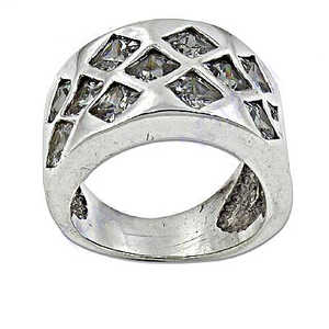 Anillo de Circonita Cúbica Plateada con Baño de Oro Rosa para Mujer, Joyería de Moda con Incrustaciones, Anillos de Moissanita Modernos - Product Image 3