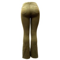 Jean en denim décontracté pour femme, taille mi-haute, coupe skinny, vintage, couleur unie, écologique, avec logo personnalisé, longueur intégrale, couleur bonbon, rivets