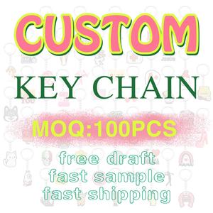 Venta al por mayor personalizado impermeable Pvc llaveros dibujos animados lindo moda llavero <span class=keywords><strong>Animal</strong></span> llavero - Product Image 6