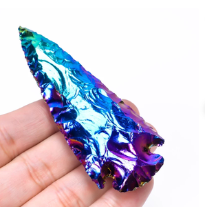 Cadeau de cabochon en forme de pointe de flèche en opalite revêtu de titane naturel Offre Spéciale de meilleure qualité pour elle - Product Image 2