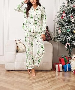 2026 Luxury Custom Eco Friendly Women's Bamboo Microfiber Breathable Soft Knit Long Top & <b>Pants</b> Loungewear Pajamas Sets - Product Image 2