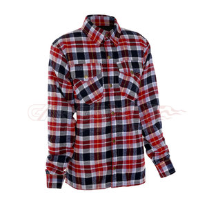 OEM al por mayor camisas de montar en moto camisa de motorista de franela a cuadros con forro de poliéster camiseta de la motocicleta - Product Image 2