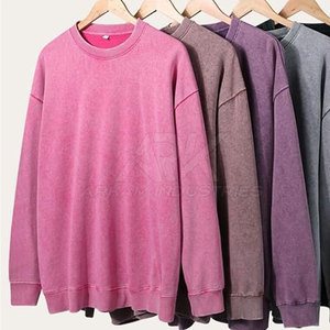 เสื้อสเวตเชิ้ตเนื้อผ้าบางเบาแบบฟอกสี ทนทาน เหมาะสำหรับการใช้งานในชีวิตประจำวัน - Product Image 2