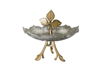 Bol de service élégant en aluminium moulé, fait main, à motif texturé personnalisé, résistant au lave-vaisselle, non toxique, durable, pour buffet et présentation festive
