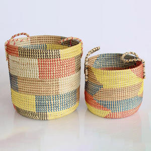 Panier de rangement pour vêtements en fibre naturelle de jonc de mer Vente en gros de paniers d'herbe de mer pour l'organisation de la maison - Product Image 5