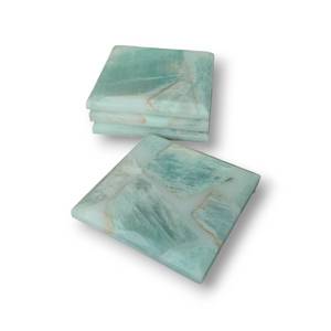 <b>Blue</b> Agate <b>Coasters</b> Crystal Geode Gemstone <b>Coaster</b> Set Coffee Table Decor for Home Wedding Gifts Premium Quality Handmade 2023 - Product Image 2