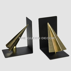 Serre-livres décoratifs finis or métal aluminium de qualité supérieure pour la maison et les bureaux modernes - Product Image 3