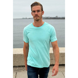 T-shirts classiques à manches courtes, col rond, mélange de coton, uni, 60% coton, 40% polyester, décontractés, coton premium, t-shirts basiques - Product Image 4