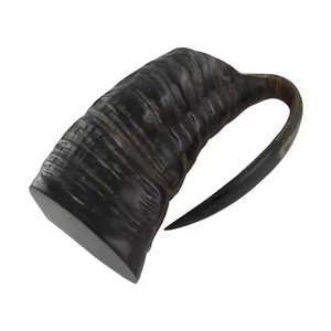 Drinking <b>Black</b> Horn <b>Mug</b> Hand Made Product with Handle Best Selling Buffalo Horn <b>Mug</b> Manufacture for Sale by crescent crafts - Product Image 4