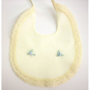 Bavoir pour bébé Blue Steam Stitch Rose - Essentiels pour l'alimentation des nourrissons et des tout-petits - Product Image 1