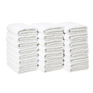 Super Soft White Cotton Bath <b>Towels</b> <b>Set</b> Fluffy Woven Solid Color Rectangle Home Use Machine Wash Adult Size Bath <b>Towels</b> - Product Image 5