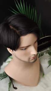 Vente en gros 2025 100% cheveux humains de qualité supérieure toupet à cuticules complètes pour hommes perruque complète de haute qualité pour hommes - Product Image 3