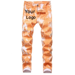 بنمط عتيق بنطلونات مخصصة جينز جينز جينز مرقع للرجال سروال مضلع مورد بنجلاديش - Product Image 6