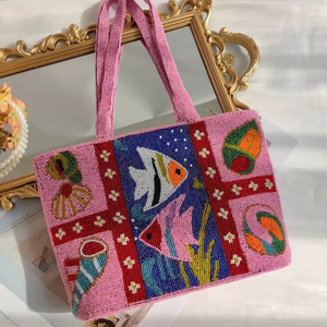 Designer coton perlé dames sac à main pochette sac à main pour une utilisation de fête au prix de gros de l'Inde - Product Image 1