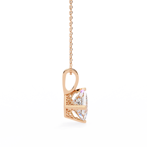 Premium Sense Princess Square Lab-Grown CVD Diamond Pendant en oro blanco IGI Certified para bodas y fiestas de mujeres - Product Image 2