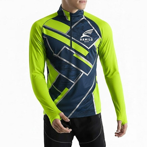 Camiseta de Compresión de Manga Larga para Hombre, Diseño 2026, en Existencia, Transpirable y de Secado Rápido, Estampado Sólido en Método Digital - Product Image 1