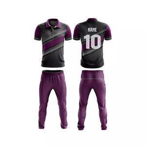 เสื้อยืดและกางเกงพิมพ์ซับลิเมชันชุดเครื่องแบบคริกเก็ตออกแบบได้ตามต้องการ - Product Image 2