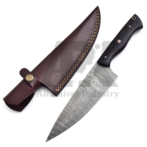 Cuchillo de Chef Damasco 8, Hecho a Mano, Full Tang, Profesional, Mango de Hueso, Afilado, Patrón de 67 Capas, Alta Dureza 60HRC - Product Image 2