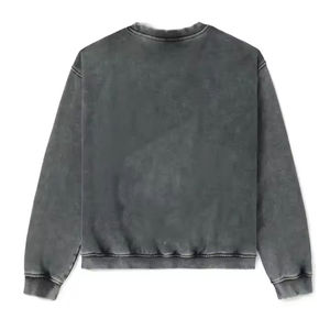 Nouveauté Pull à col rond pour femme en denim délavé à l'acide, épaules tombantes, taille plus, vintage, lavé, longueur régulière, imprimé, hiver - Product Image 2