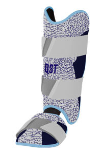 Protège-tibias en cuir pour baseball et softball, durables, légers, personnalisables, protection professionnelle, fermeture auto-agrippante pour la jambe - Product Image 3