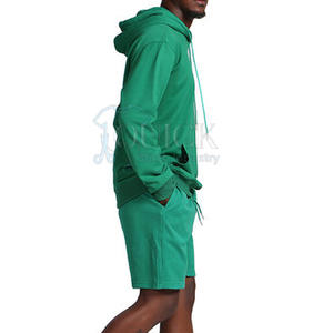 Plus Size Custom Made <b>Men's</b> Solid Summer Breathable Lightweight Hoodies <b>Shorts</b> Set <b>for</b> Outdoor Use Training - Product Image 4