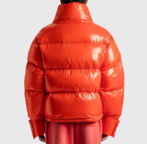 Custom Fashion Waterproof Plus Size Zip up Down Coat <b>Men's</b> Regular Puffer Shiny Shell Thick <b>Jacket</b> Winter Wear - Product Image 2